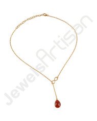 Red Onyx Necklace Gold Vermeil Necklace 925 Solid Silver Necklace