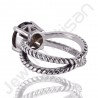 Smoky Quartz Gemstone Ring 925 Sterling Silver Prong Set Ring