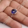 Sterling Silver Rose Gold Plated Blue Quartz Ring