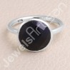 Black Onyx Ring Solitaire Gemstone Ring 925 Sterling Silver Ring