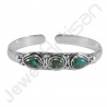 Blue Copper Turquoise Bangle Cuff Bangle 925 Sterling Silver Bangle