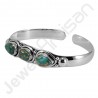 Blue Copper Turquoise Bangle Cuff Bangle 925 Sterling Silver Bangle