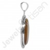 Sterling Silver Tiger Eye Gemstone Statement Pendant