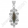 Sterling Silver Designer Tibetan Turquoise Pendant
