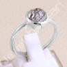 Classic Solitaire Ring Sterling Silver Ring Tourmalinated Quartz Ring