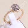Tourmalinated Quartz Ring 925 Sterling Silver Ring Rose Gold Ring