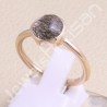 Tourmalinated Quartz Ring 925 Sterling Silver Ring Rose Gold Ring