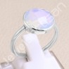 Classic Solitaire Ring 925 Sterling Silver Ring Opal Quartz Ring
