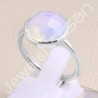 Classic Solitaire Ring 925 Sterling Silver Ring Opal Quartz Ring