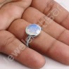 Classic Solitaire Ring 925 Sterling Silver Ring Opal Quartz Ring