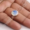 Rose Gold-Plated Ring 925 Sterling Silver Ring Opal Quartz Ring