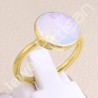 Sterling Silver Opal Quartz Gold Vermeil Ring