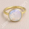 Sterling Silver Opal Quartz Gold Vermeil Ring