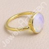 Sterling Silver Opal Quartz Gold Vermeil Ring