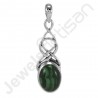 Sterling Silver Malachite Gemstone Pendant