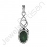 Sterling Silver Malachite Gemstone Pendant
