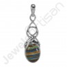 Handmade Pendant Rainbow Calcilica Pendant 925 Sterling Silver Pendant