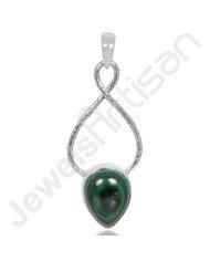 Natural Malachite Pendant 925 Sterling Silver Pendant Handmade Pendant