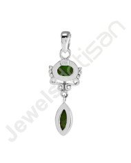 Mohave Turquoise Pendant 925 Sterling Silver Pendant Handmade Pendant