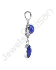 Blue Onyx Pendant 925 Sterling Silver Pendant Handmade Pendant
