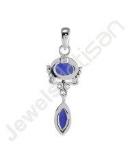 Blue Onyx Pendant 925 Sterling Silver Pendant Handmade Pendant