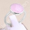 Classic Solitaire Ring Rose Quartz Ring 925 Sterling Silver Ring