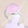 Classic Solitaire Ring Rose Quartz Ring 925 Sterling Silver Ring
