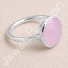 Classic Solitaire Ring Rose Quartz Ring 925 Sterling Silver Ring