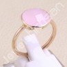 Rose Gold-Plated Ring Rose Quartz Ring 925 Sterling Silver Ring