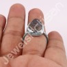 Agni Manitite Ring Natural Gemstone Ring 925 Sterling Silver Ring