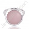 Natural Gemstone Ring Pink Opal Ring 925 Sterling Silver Ring