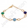 Green Onyx Bracelet Gold Vermeil Bracelet 925 Sterling silver Bracelet