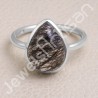 Classic Solitaire Ring Sterling Silver Ring Tourmalinated Quartz Ring