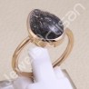 Sterling Silver Rose Gold Plated Tourmalinated Quartz Ring