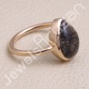 Sterling Silver Rose Gold Plated Tourmalinated Quartz Ring