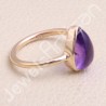 Purple Amethyst Ring 925 Sterling Silver Ring Rose Gold-Plated Ring