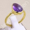 Gold Vermeil Solid Silver Amethyst Ring
