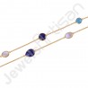 Multi-Gemstone Necklace 925 Solid Silver Necklace Gold Vermeil Necklace