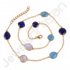 Multi-Gemstone Necklace 925 Solid Silver Necklace Gold Vermeil Necklace