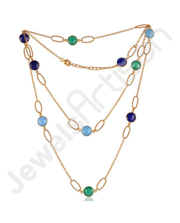 Chain Link Necklace 925 Solid Silver Necklace Gold Vermeil Necklace