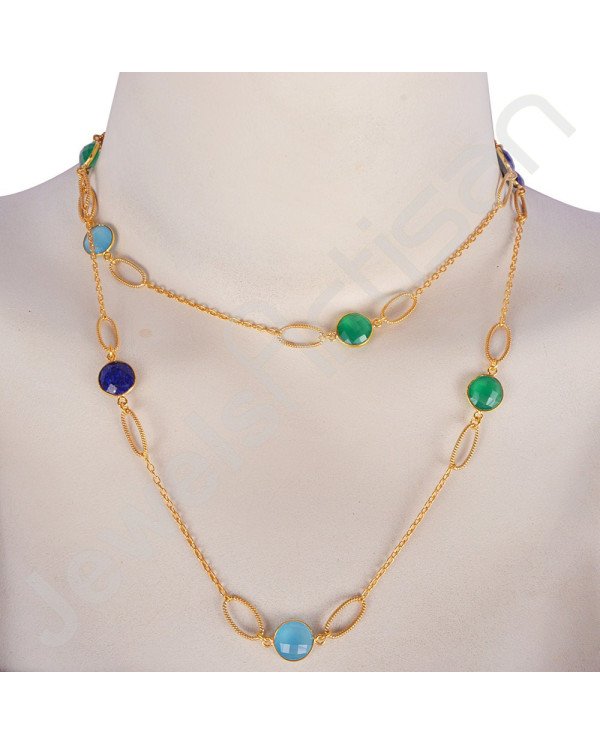 Chain Link Necklace 925 Solid Silver Necklace Gold Vermeil Necklace