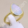 Sterling Silver Gold Vermeil Opal Quartz Ring