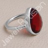 Classic Solitaire Ring Red Quartz Ring 925 Sterling Silver Ring