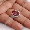 Classic Solitaire Ring Red Quartz Ring 925 Sterling Silver Ring