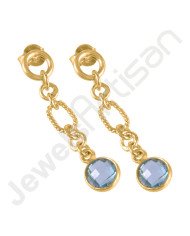 Sky Blue Topaz Earrings Handcrafted Earrings Dangle Drop Earrings