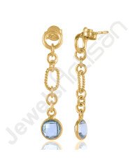 Sky Blue Topaz Earrings Handcrafted Earrings Dangle Drop Earrings