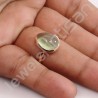 Rose Gold-Plated Ring Prehnite Gemstone Ring 925 Sterling Silver Ring