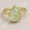 Natural Prehnite Ring 925 Sterling Silver Ring Gold Vermeil Ring