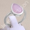 Sterling Silver Pink Chalcedony Handcrafted Silver Ring