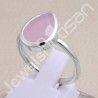 Sterling Silver Pink Chalcedony Handcrafted Silver Ring